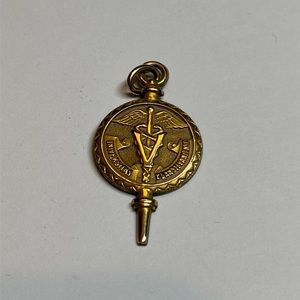 Vintage University of Pennsylvania insignia key pendant gold filled